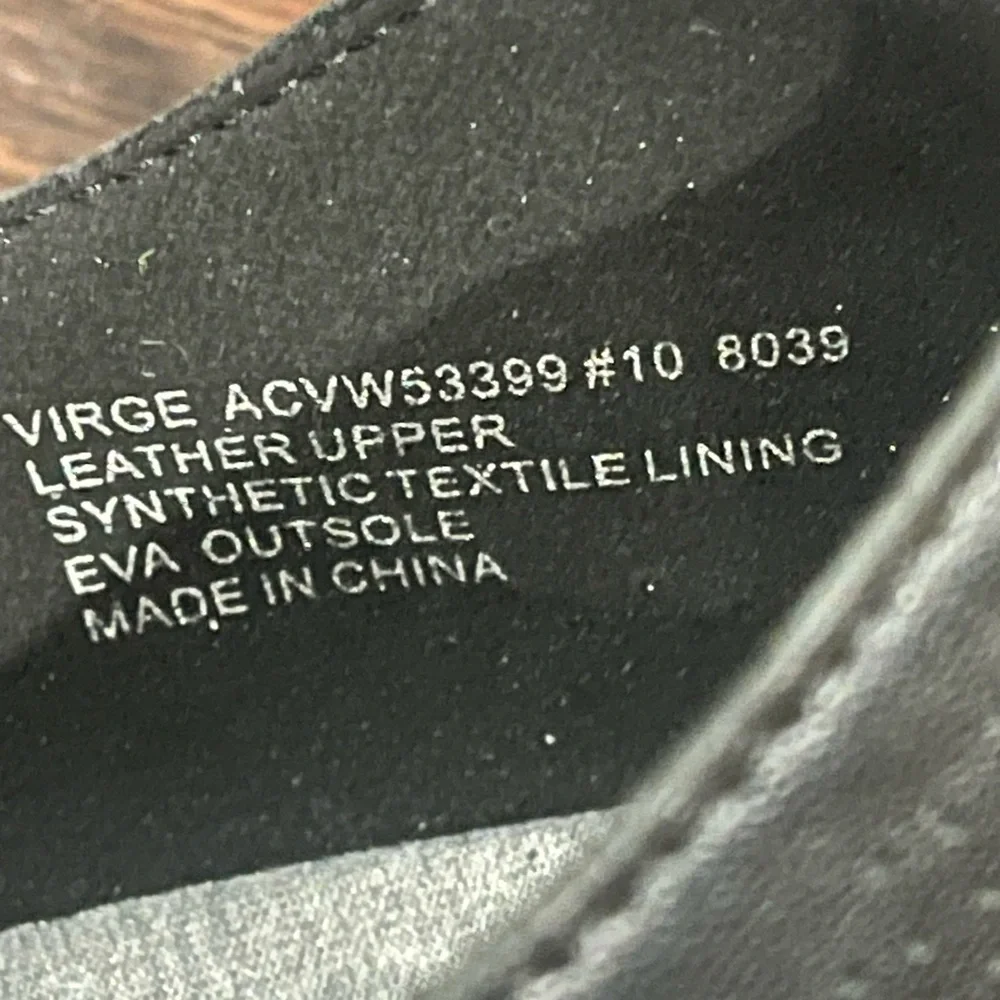 ABEO Women's VIRGE Orthotic Arch Support Leather Walking Shoe Black Size 10